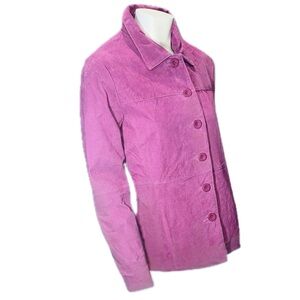 🧥SPIEGEL Vintage *NWOT* Deadstock Pink Suede Jacket Blazer | Women’s L | Y2K